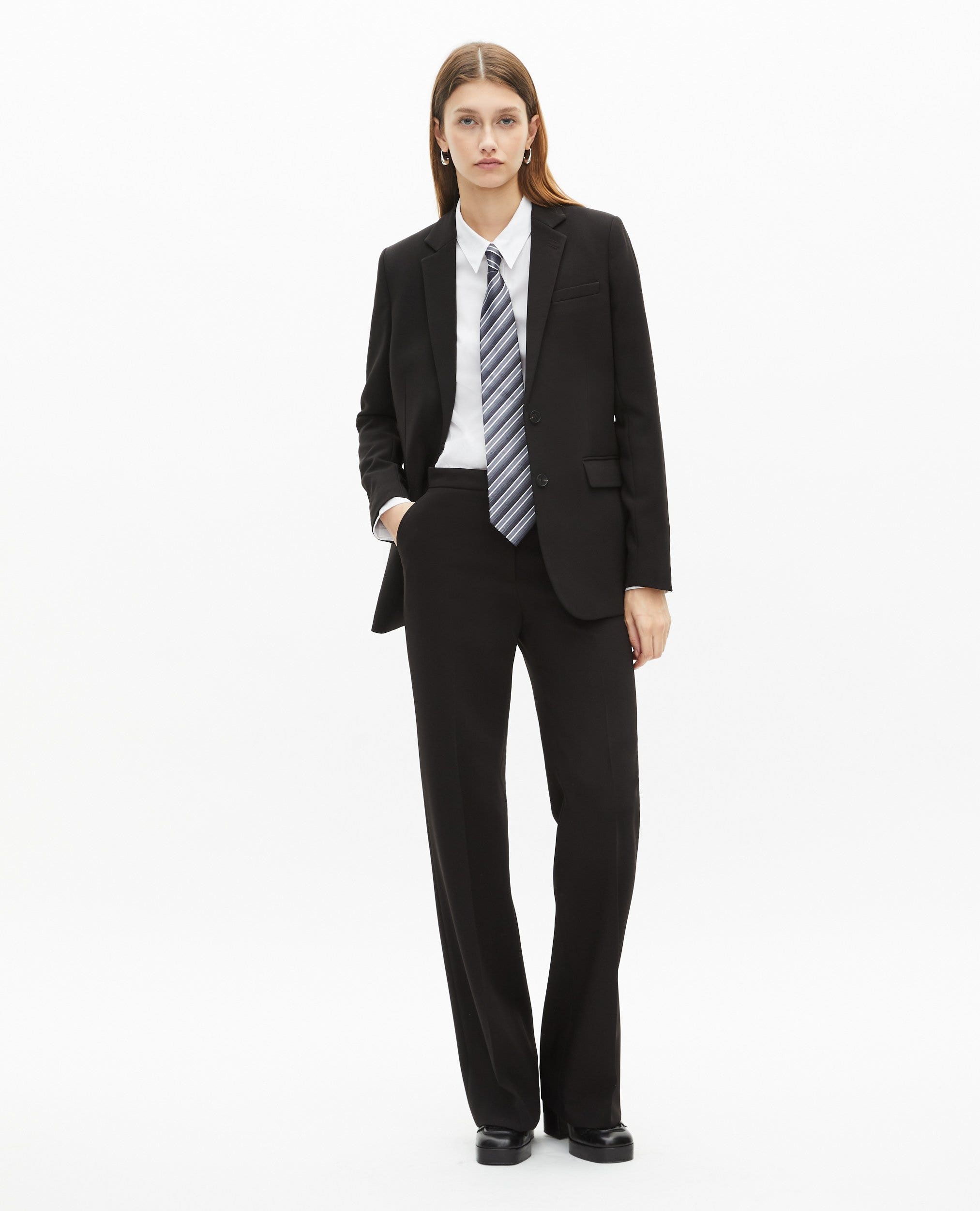 The Kooples ザクープルズ TIE PRINT ジャケット ブラザー Black 
